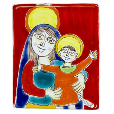 Madonna and Child ceramic Bedside de simone sicilian pottery MD477-1 Madonna and Child ceramic Bedside de simone sicilian pottery MD477-1